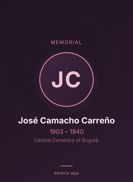 Memorial portrait of José Camacho Carreño