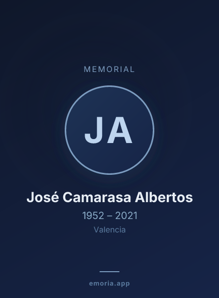 Memorial portrait of José Camarasa Albertos