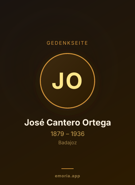 Gedenkportrait von José Cantero Ortega
