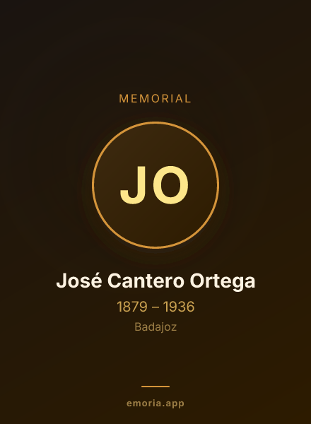 Memorial portrait of José Cantero Ortega