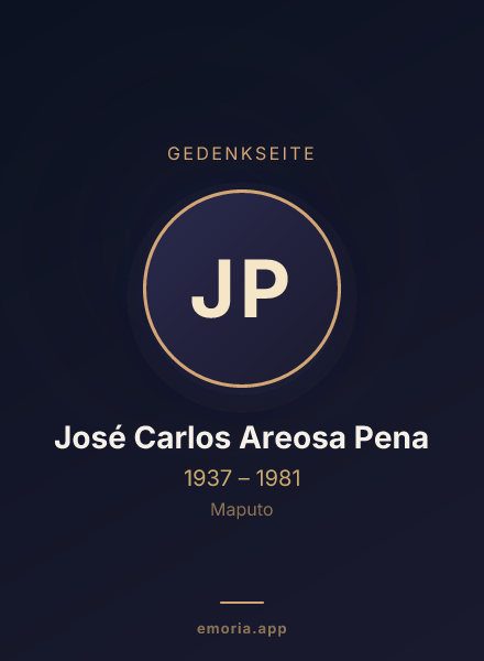 Gedenkportrait von José Carlos Areosa Pena