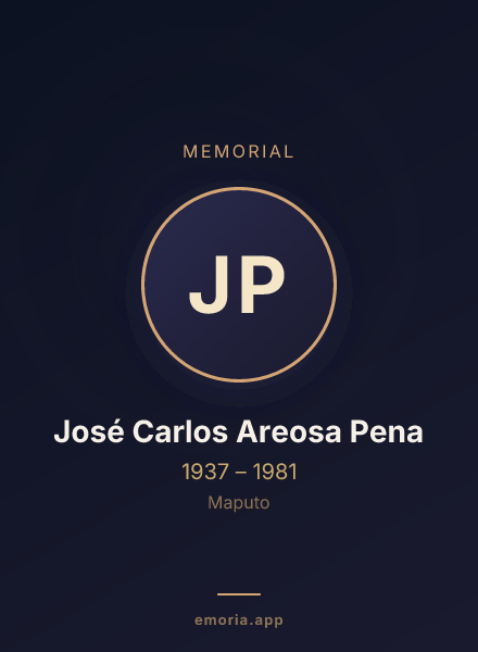 Memorial portrait of José Carlos Areosa Pena