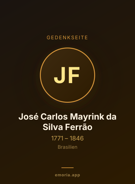 Gedenkportrait von José Carlos Mayrink da Silva Ferrão