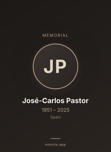 Memorial portrait of José-Carlos Pastor