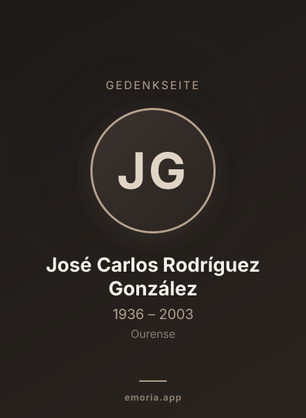 Gedenkportrait von José Carlos Rodríguez González