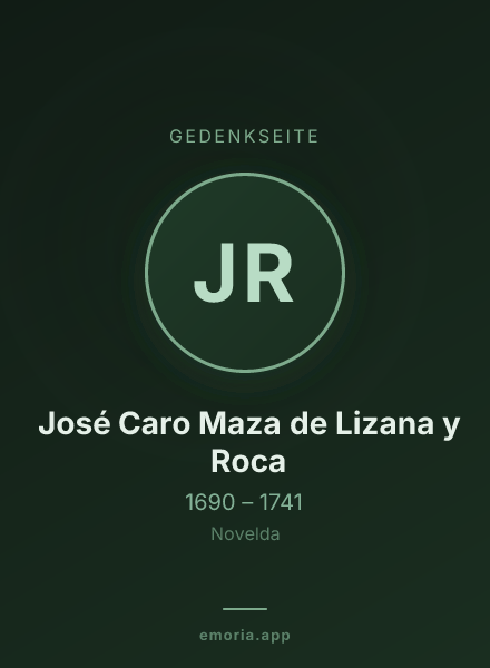 Gedenkportrait von José Caro Maza de Lizana y Roca