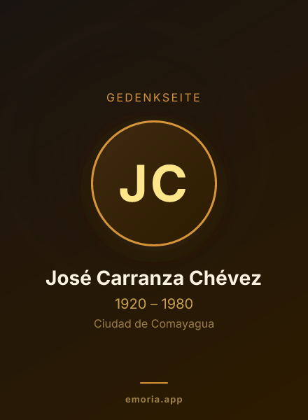 Gedenkportrait von José Carranza Chévez