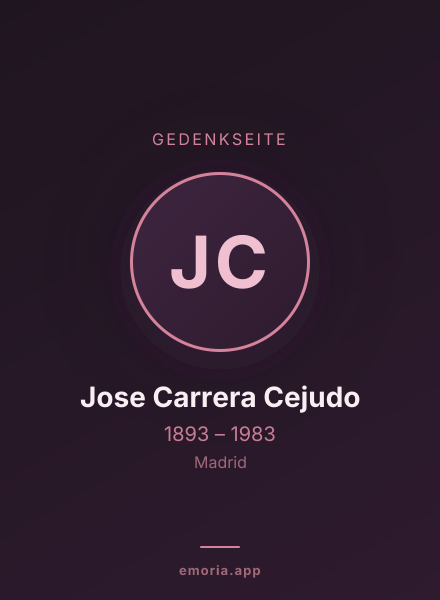 Gedenkportrait von Jose Carrera Cejudo