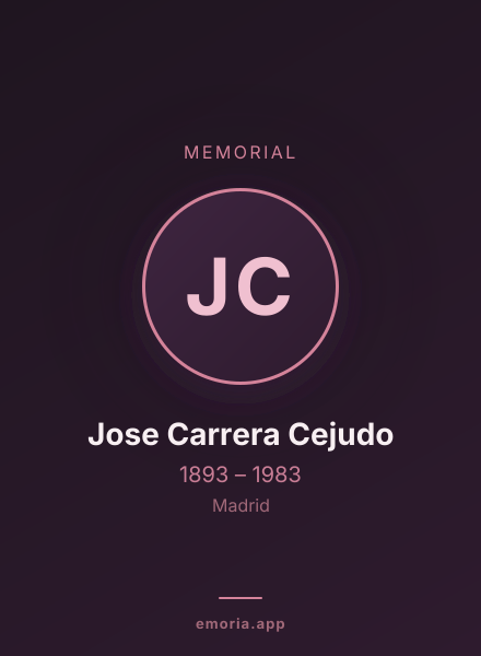 Memorial portrait of Jose Carrera Cejudo