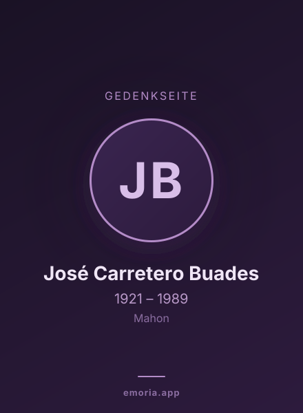 Gedenkportrait von José Carretero Buades