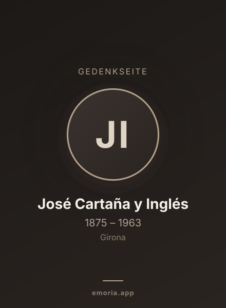 Gedenkportrait von José Cartaña y Inglés