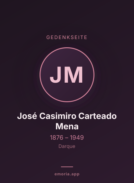 Gedenkportrait von José Casimiro Carteado Mena