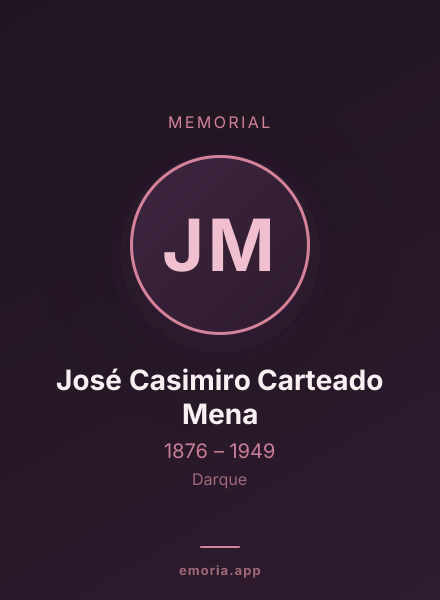 Memorial portrait of José Casimiro Carteado Mena