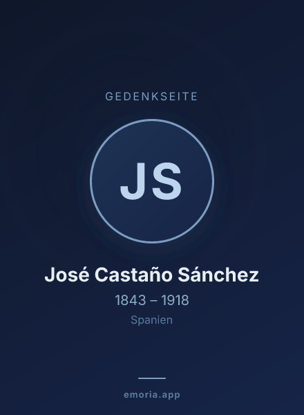 Gedenkportrait von José Castaño Sánchez