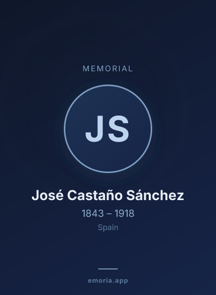 Memorial portrait of José Castaño Sánchez