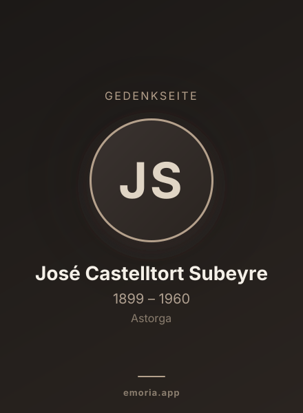 Gedenkportrait von José Castelltort Subeyre