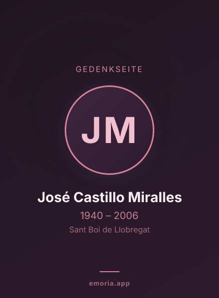 Gedenkportrait von José Castillo Miralles