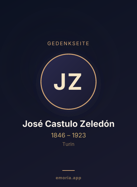 Gedenkportrait von José Castulo Zeledón