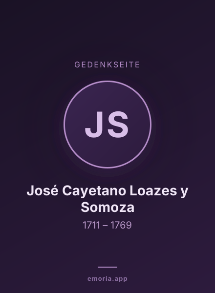 Gedenkportrait von José Cayetano Loazes y Somoza