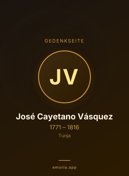 Gedenkportrait von José Cayetano Vásquez