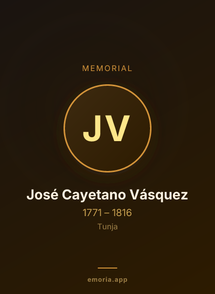 Memorial portrait of José Cayetano Vásquez