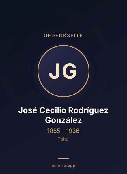 Gedenkportrait von José Cecilio Rodríguez González