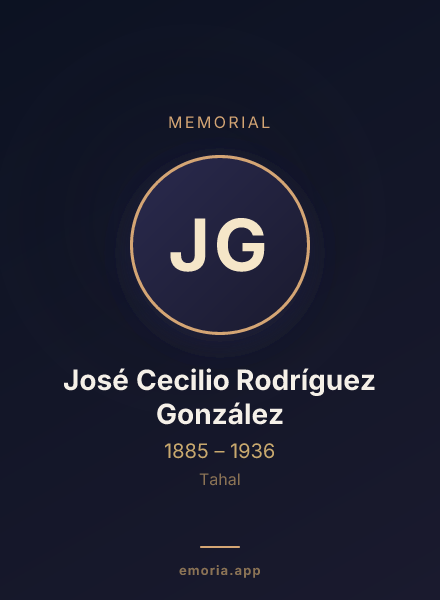 Memorial portrait of José Cecilio Rodríguez González