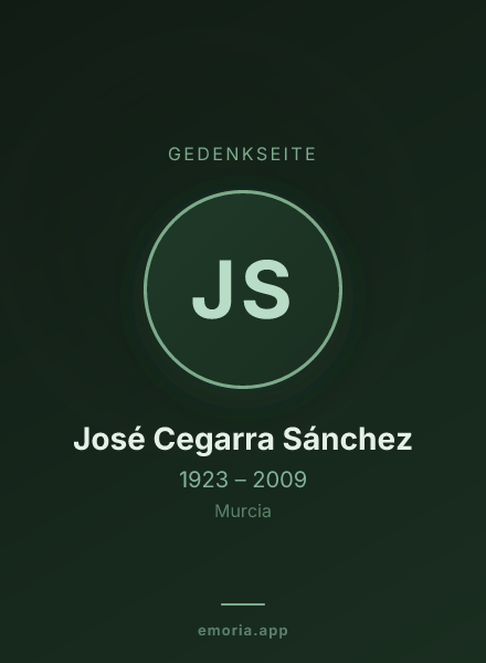 Gedenkportrait von José Cegarra Sánchez