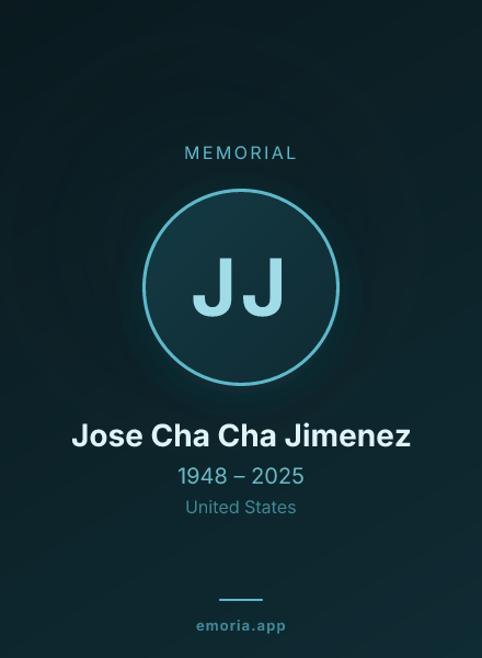 Memorial portrait of Jose Cha Cha Jimenez