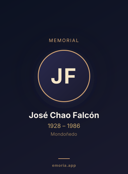 Memorial portrait of José Chao Falcón