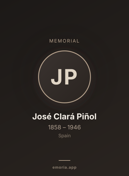 Memorial portrait of José Clará Piñol