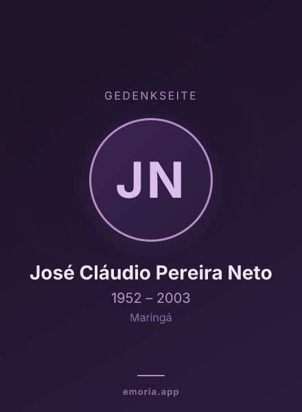 Gedenkportrait von José Cláudio Pereira Neto