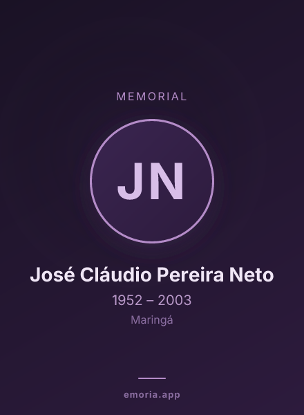 Memorial portrait of José Cláudio Pereira Neto
