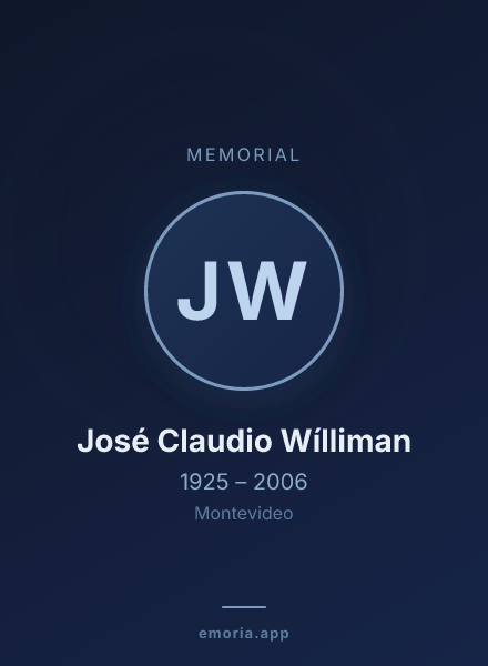 Memorial portrait of José Claudio Wílliman