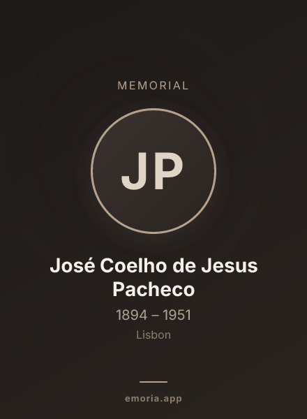 Memorial portrait of José Coelho de Jesus Pacheco