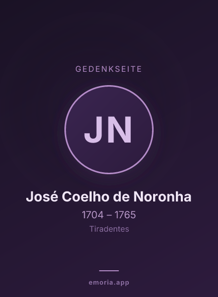 Gedenkportrait von José Coelho de Noronha