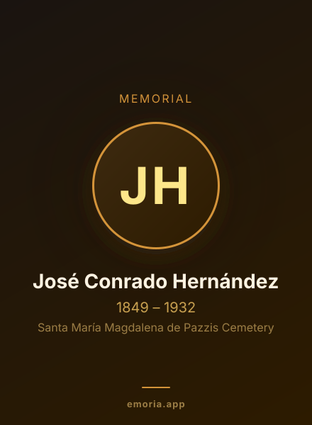 Memorial portrait of José Conrado Hernández