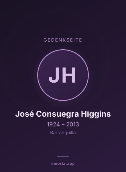 Gedenkportrait von José Consuegra Higgins