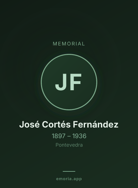 Memorial portrait of José Cortés Fernández