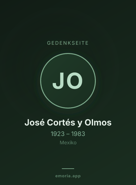 Gedenkportrait von José Cortés y Olmos