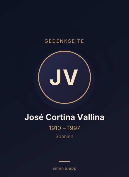 Gedenkportrait von José Cortina Vallina