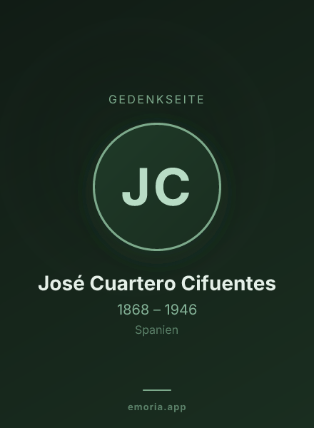 Gedenkportrait von José Cuartero Cifuentes