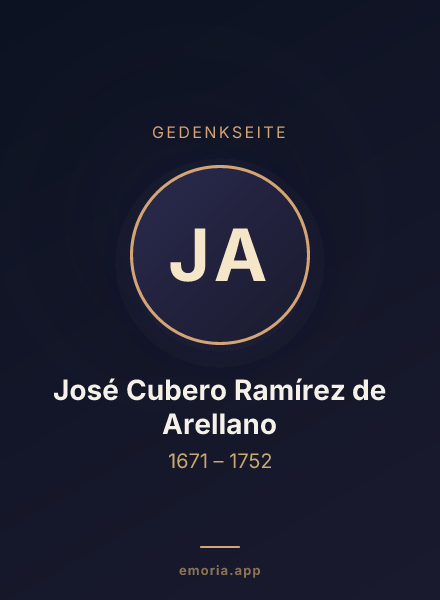 Gedenkportrait von José Cubero Ramírez de Arellano