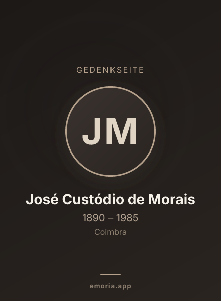Gedenkportrait von José Custódio de Morais