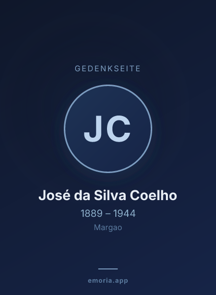 Gedenkportrait von José da Silva Coelho