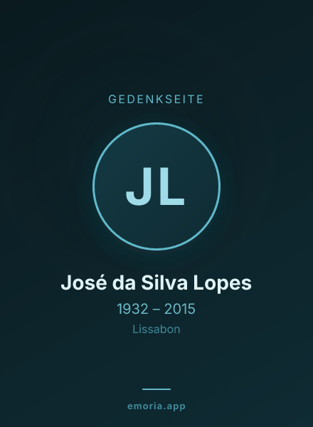 Gedenkportrait von José da Silva Lopes