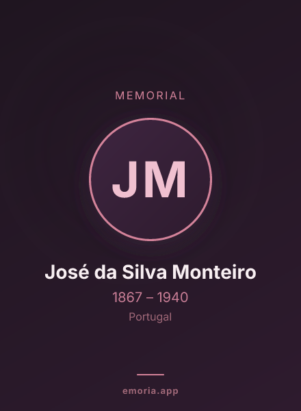 Memorial portrait of José da Silva Monteiro