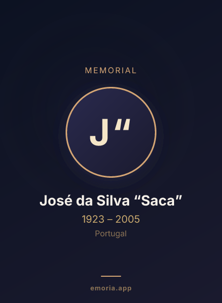 Memorial portrait of José da Silva “Saca”