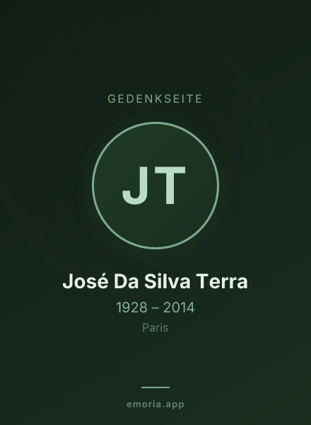 Gedenkportrait von José Da Silva Terra