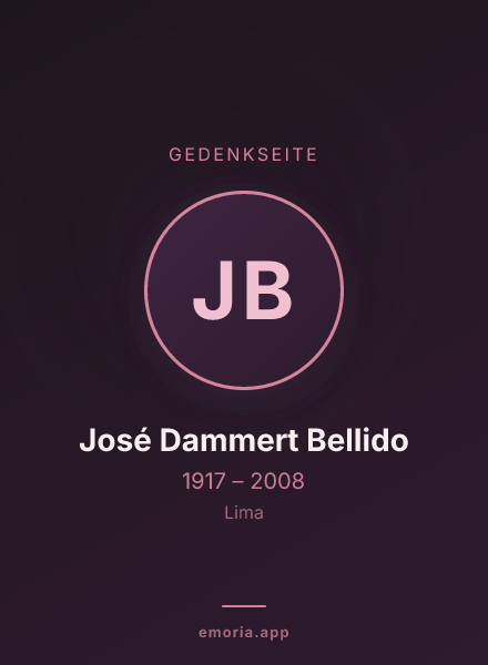 Gedenkportrait von José Dammert Bellido